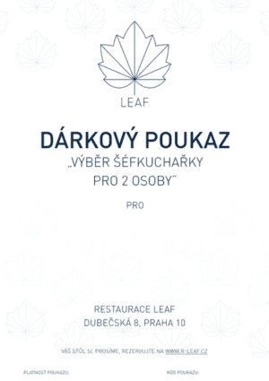 Dárkový poukaz - Výběr šéfkuchařky pro 2 osoby