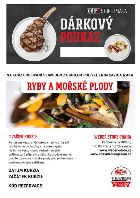Dárkový poukaz na kurz RYBY A MOŘSKĚ PLODY