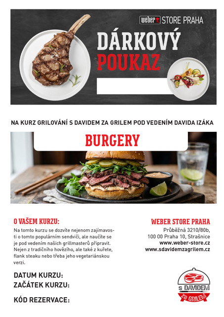 Dárkový poukaz na kurz BURGERY